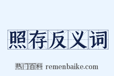 照存反义词是什么意思的图片
